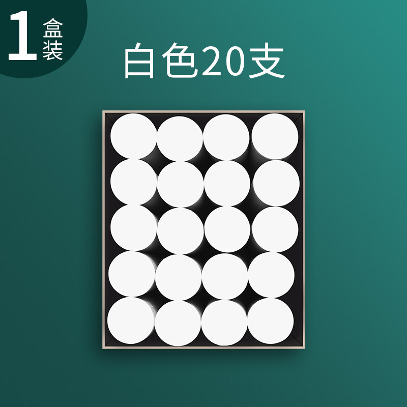 200支大號(hào)無(wú)塵粗粉筆 白色彩色木材鋼管標(biāo)記加粗劃線繪畫粉筆租賃船舶工地用戶外涂鴉畫筆環(huán)保 【白色/一盒】20支